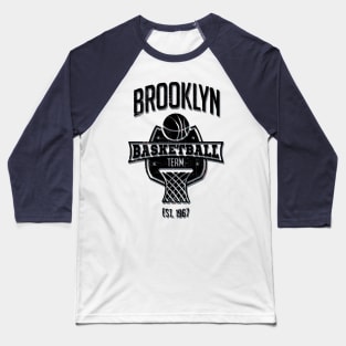 Brooklyn Basketball Team Baseball T-Shirt